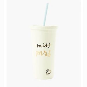Kate Spade ♠️ Miss to Mrs Tumbler Cup with Straw